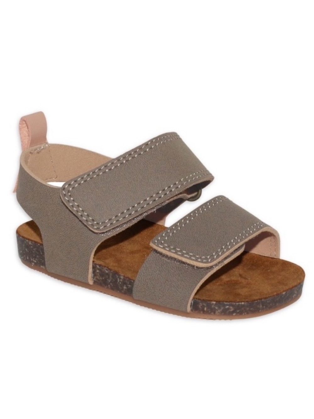 wonder nation Taupe Hook-and-Loop Kids Sandals